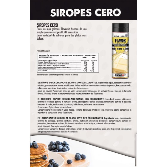SIROPE SABOR CHOCOLATE BLANCO SIN AZÚCAR 330ML SIROPE SABOR CHOCOLATE BLANCO SIN AZÚCAR 330ML