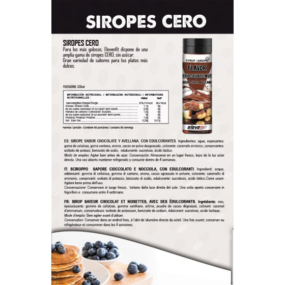 SIROPE SABOR CHOCOLATE Y AVELLANA SIN AZÚCAR 330ML SIROPE SABOR CHOCOLATE Y AVELLANA SIN AZÚCAR 330ML