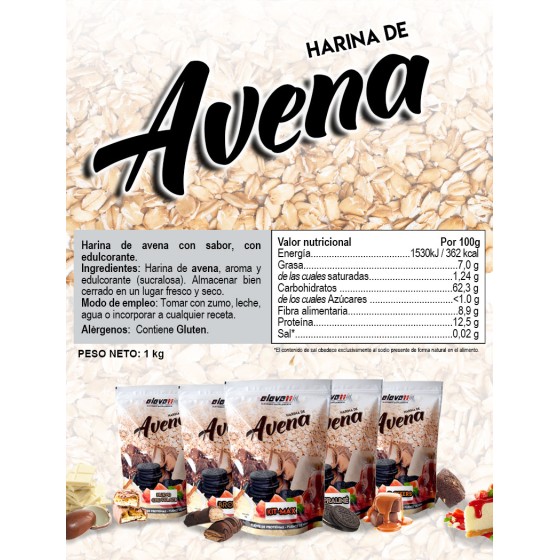 1KG HARINA DE AVENA SABOR NUTCREAM 1KG HARINA DE AVENA SABOR NUTCREAM